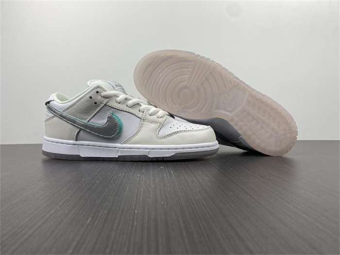 nike sb dunk low diamond S*pply co white diamond bv1310-100