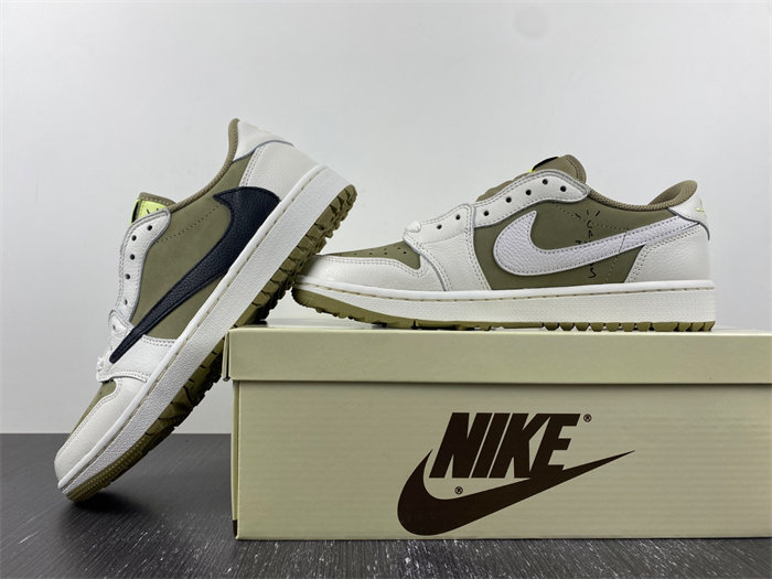 Jordan 1 Retro Low Golf Travis Scott Neutral Olive FZ3124-200